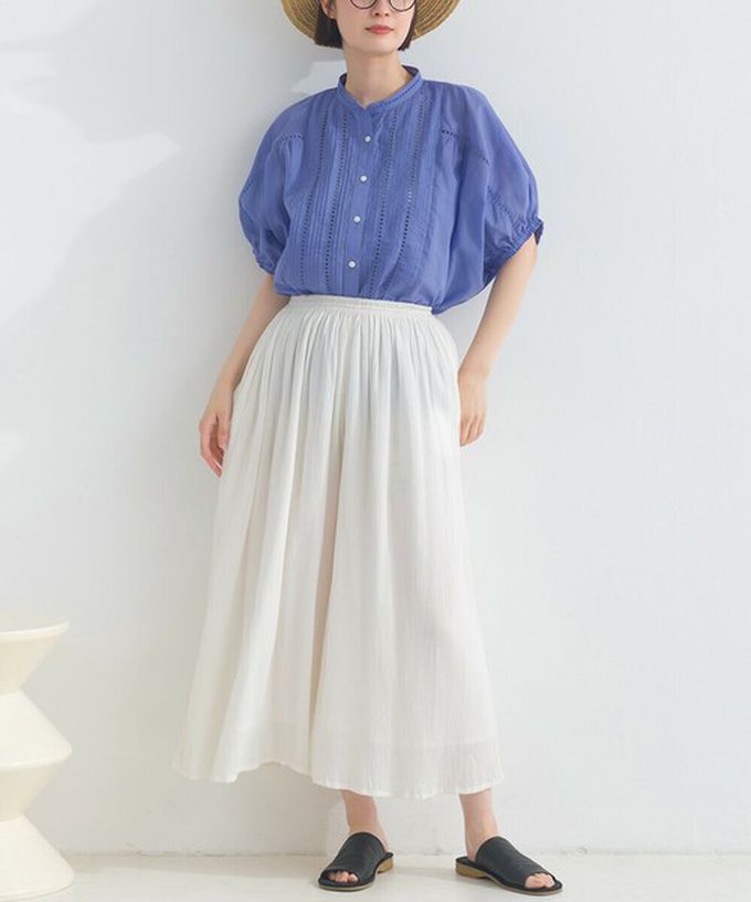 日本 Lupilien - 100%印度棉 輕盈飄逸寬褲-白