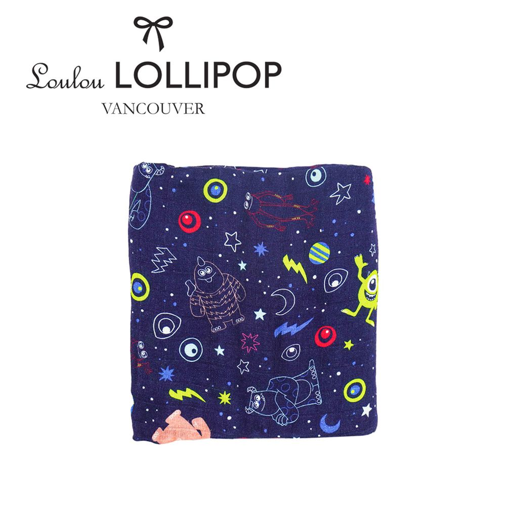 Loulou Lollipop - 迪士尼限量款 加拿大竹纖維透氣包巾120x120cm-怪獸電力公司 (120x120cm)