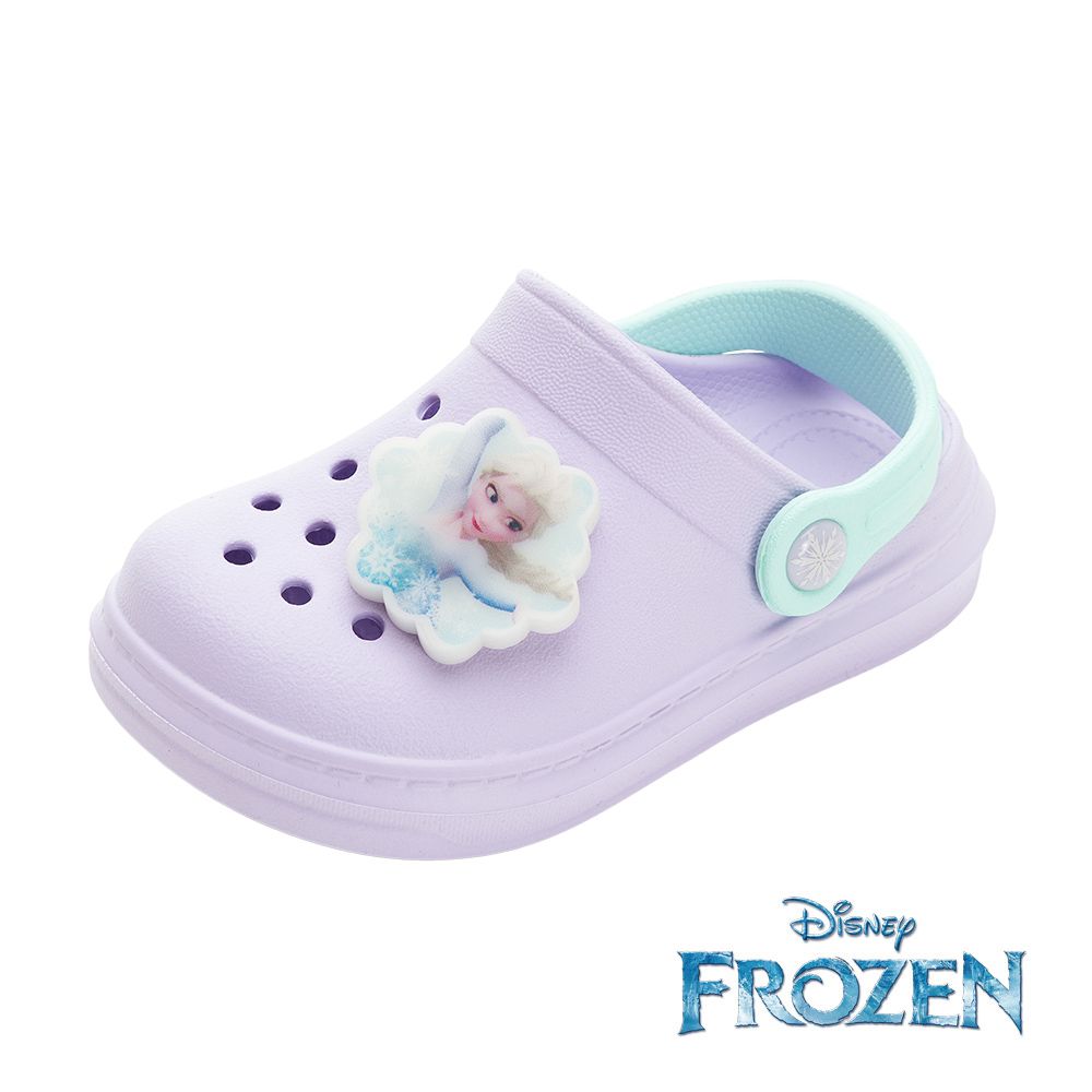 迪士尼Disney - 冰雪奇緣 童款 電燈園丁鞋 FOKG41937-穿脫方便兩用式後帶-紫-(中大童段)
