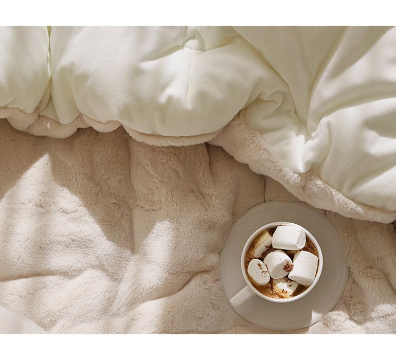 韓國 Maatila - 蓬鬆感高密度絨毛保暖棉被-燕麥牛奶