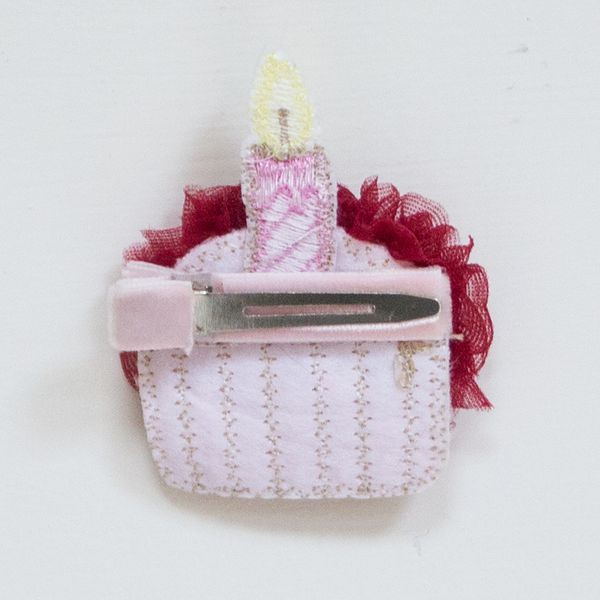 美國 Chic Baby Rose - 手工髮夾_生日蛋糕款-淡粉 (單一尺寸)