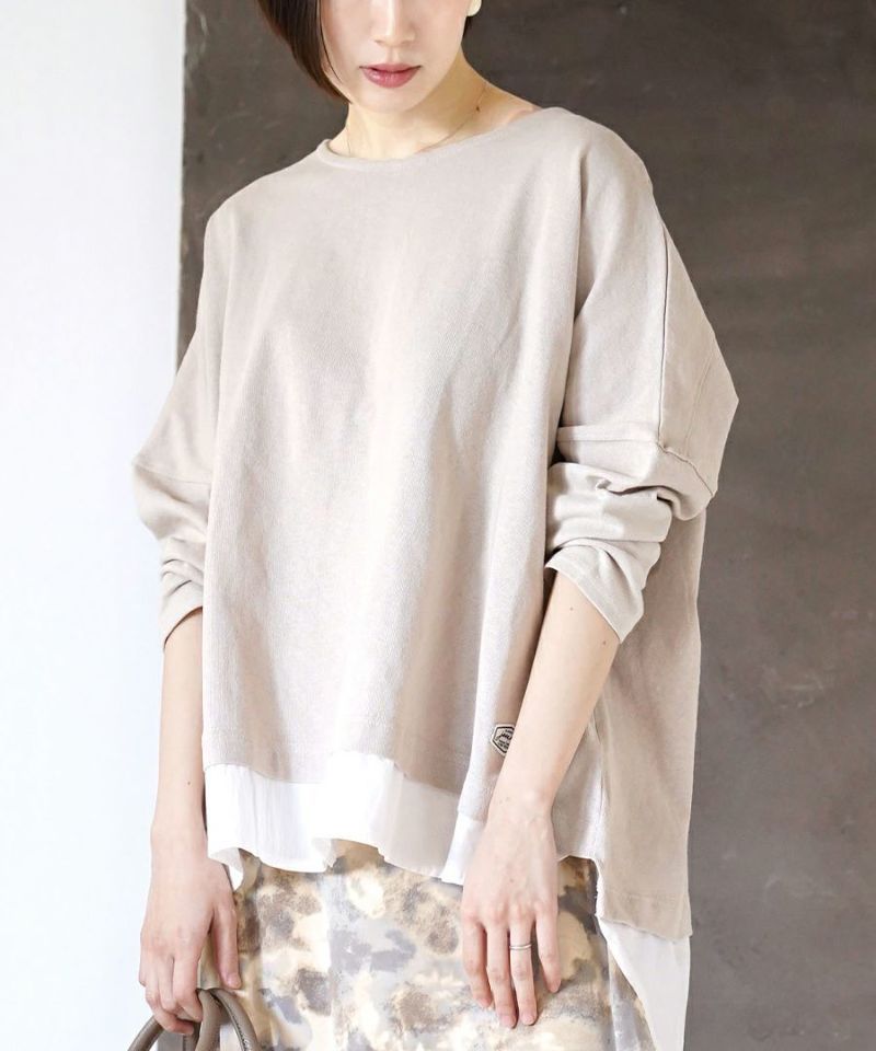 日本 zootie - 純棉假兩件修身前短後長長T-墨綠