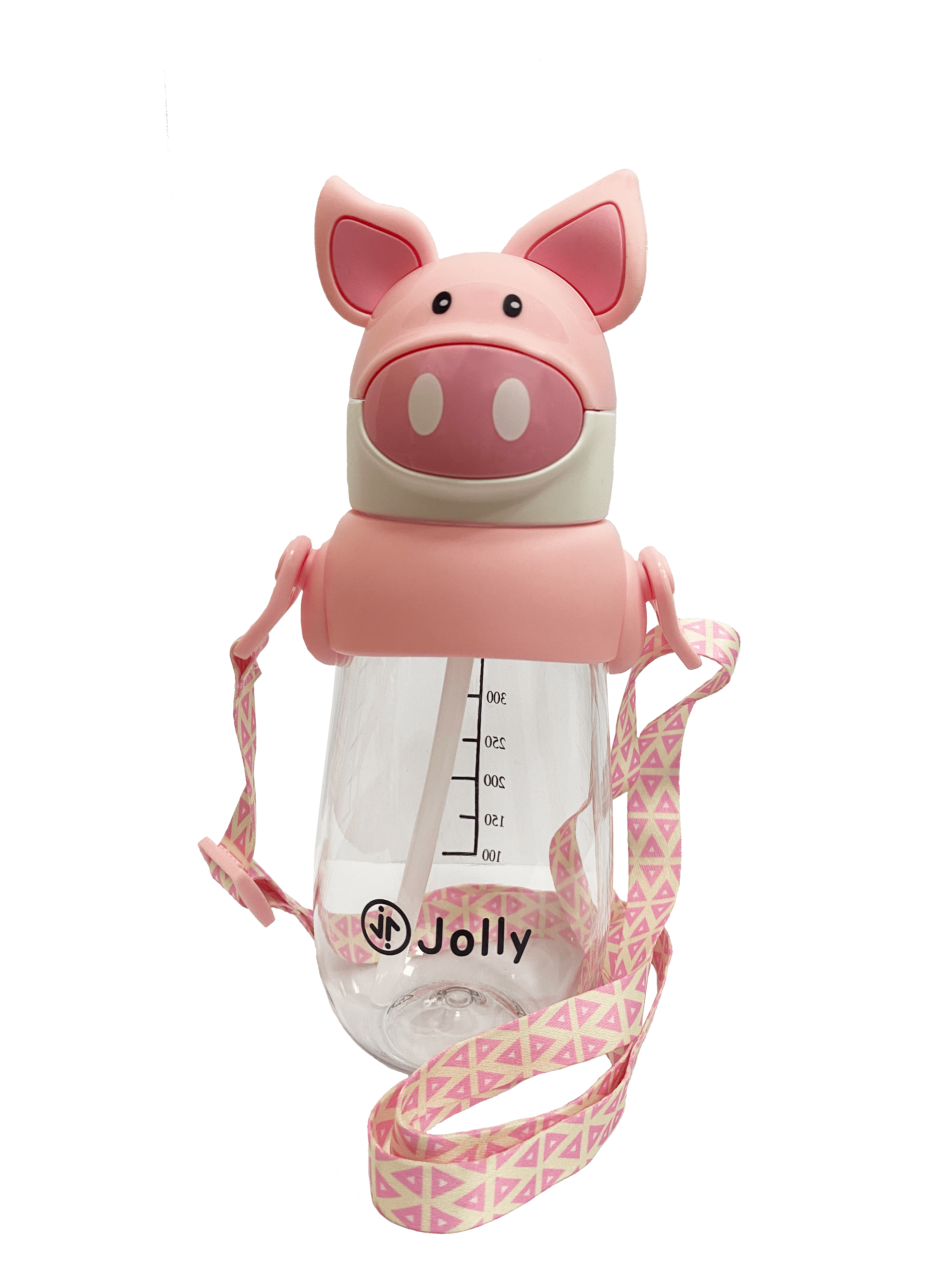 英國 JOLLY - 動物水杯-490ml-粉豬