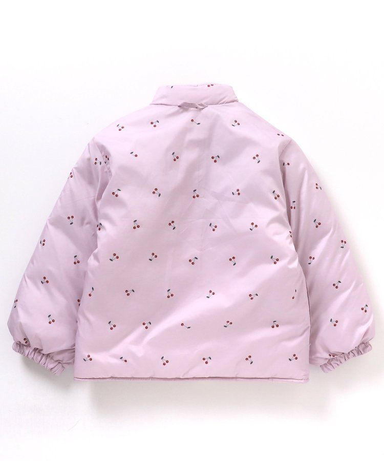 日本 apres les cours - 珍珠光澤正反2WAY鋪棉外套(可機洗)-彩色幾何-橘棕