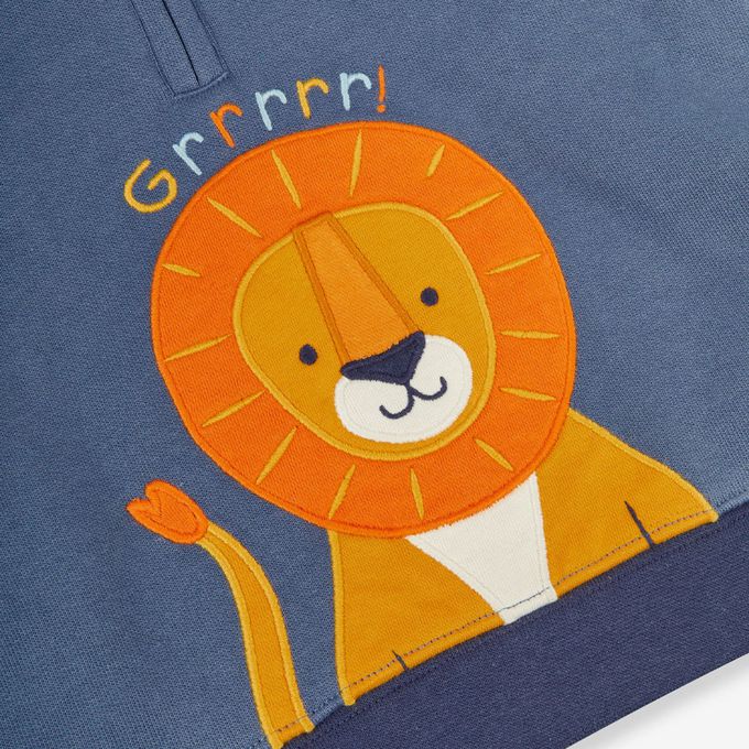 英國 JoJo Maman BeBe - 幼/兒童超優質100%純棉長袖連帽上衣/帽T-小獅王