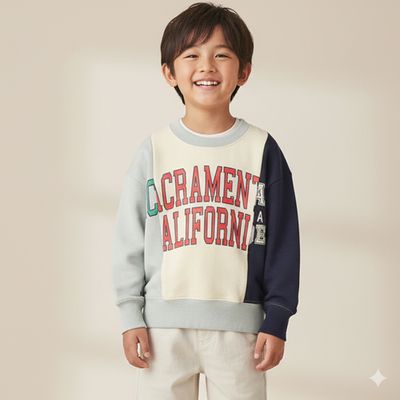 akachan honpo - 復刻風休閒上衣-灰色