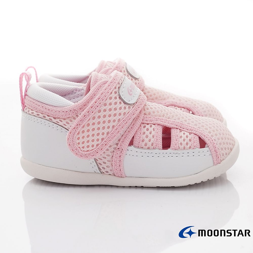 MOONSTAR日本月星 - 穩健寶寶學步鞋(寶寶段)-粉白