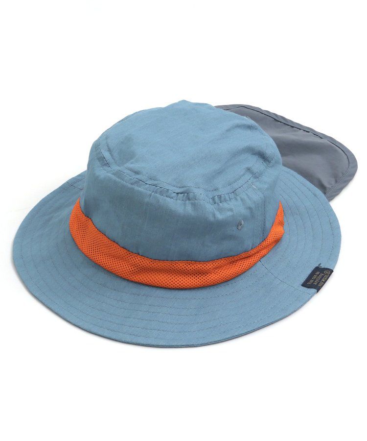 日本 BREEZE - 抗UV 後頸可收納遮陽帽-彩虹色