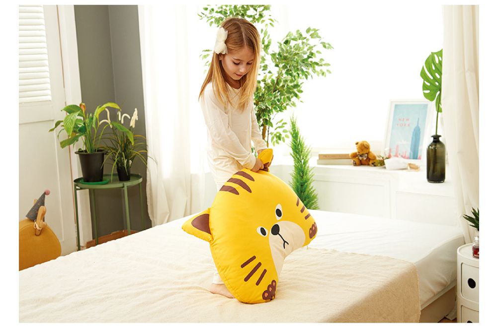 韓國 Hello HiZoo - 手工製動物夥伴防蟎抗菌兒童枕-偶像猴 (小W30xH50cm)