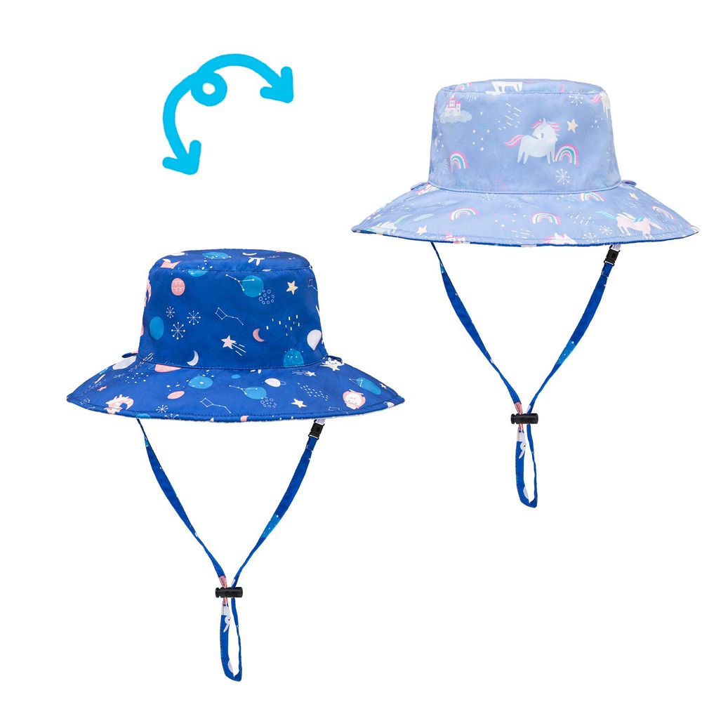 Brille Brille - 雙面防曬漁夫帽-太空漫舞 (3-6歲(頭圍45-55cm))-附收納網袋