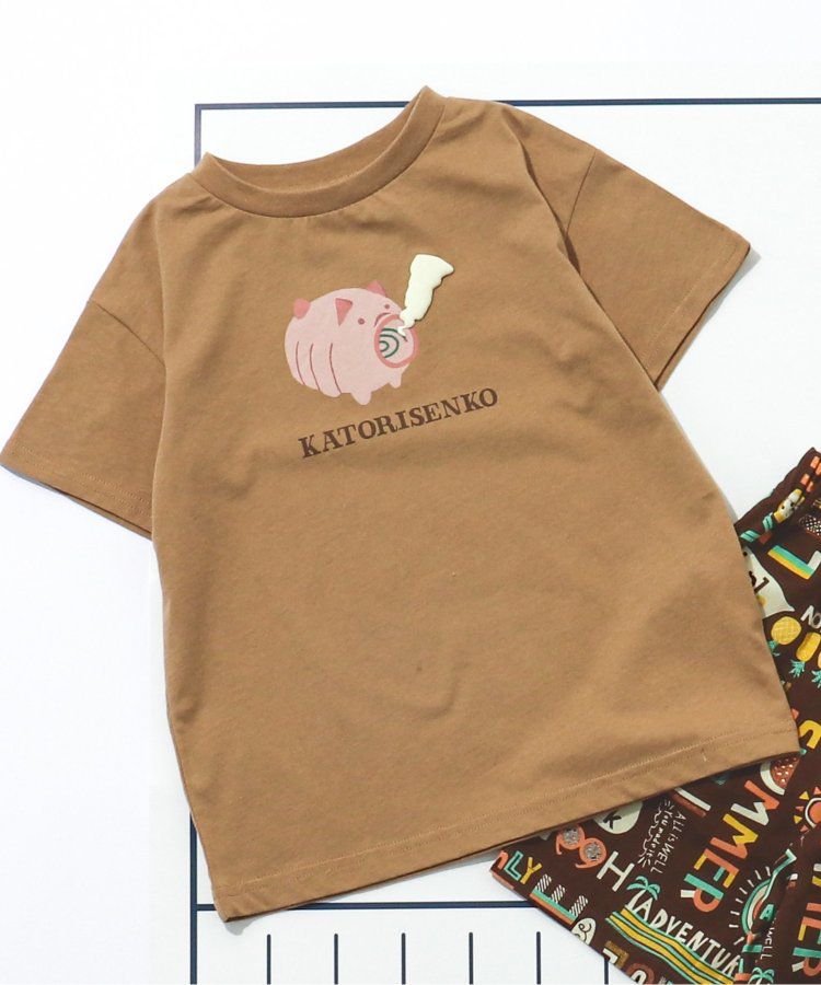 日本 BREEZE - 暑假來了立體印花短袖上衣-甲蟲-撞色袖黃