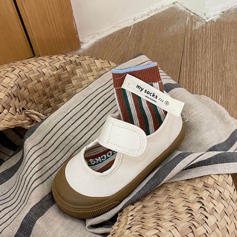 防撞安全止滑淺口帆布鞋/室內鞋-棕色