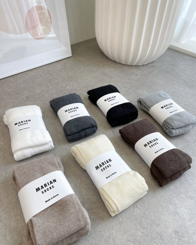 韓國Marian - 時尚保暖彈性褲襪-米色 (Free)