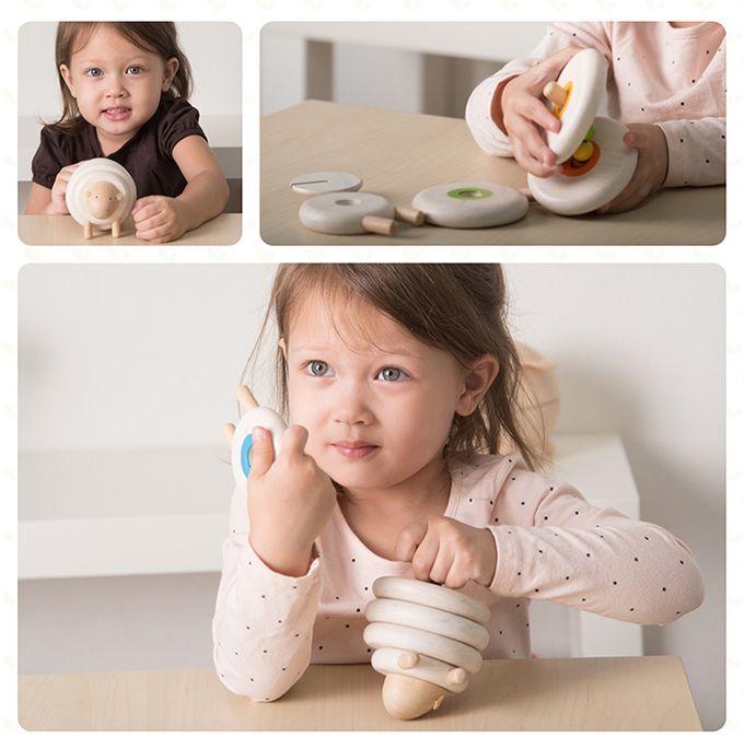 泰國 Plantoys - 圓圓小羊色彩配對組