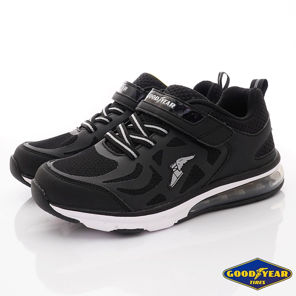 GOODYEAR - 固特異氣墊慢跑童鞋(中大童段)-運動鞋-黑