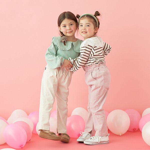 日本 Lycee mine - 俏麗皺摺錐形彈力長褲-黑