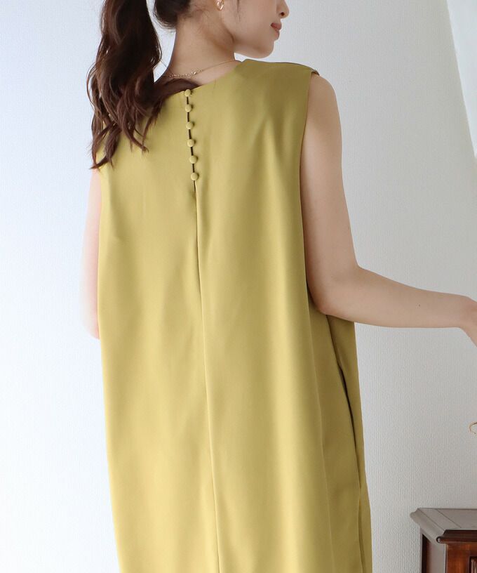 日本 BLUE EAST - 2WAY率性簡約V領連身洋裝/背心裙-黑