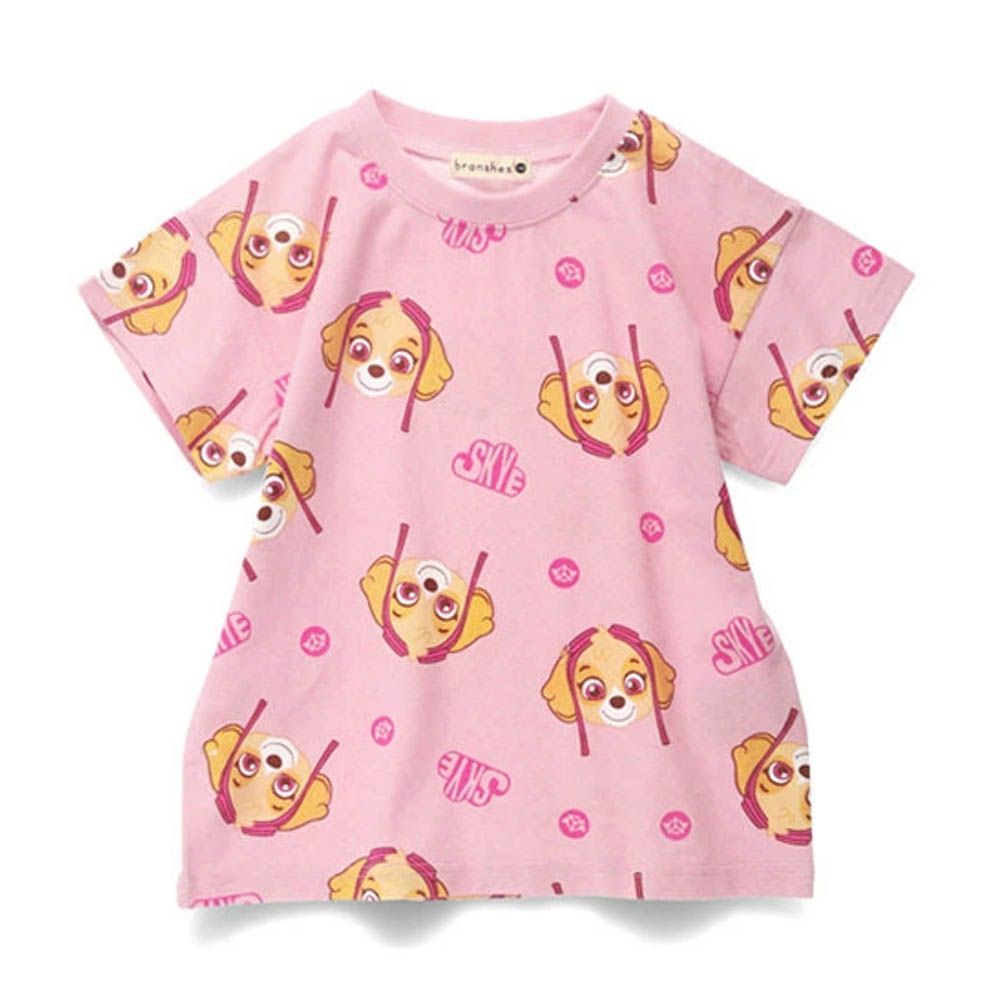 限定聯名短袖上衣-卡通人物汪汪隊-粉紅