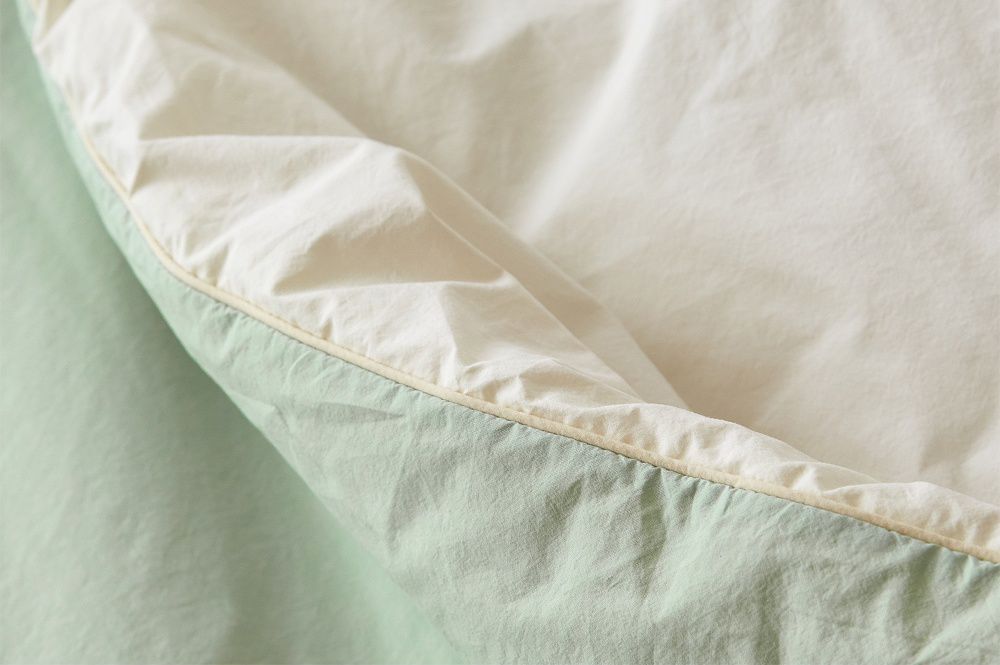 韓國 Maatila - 可水洗雙色高密度60支棉棉被(贈收納袋)-薄荷葉茶