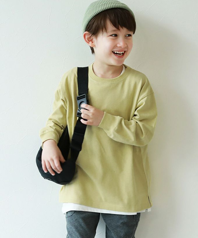 日本 devirock - 純棉耐洗百搭廓形長袖上衣-南瓜橘