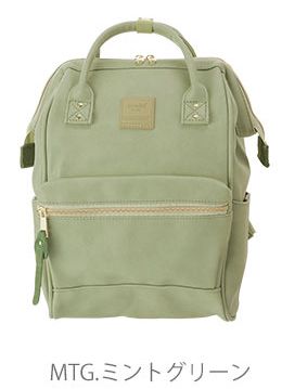 日本 Anello - 日本大開口皮革後背包-mini小尺寸-MTG薄荷綠
