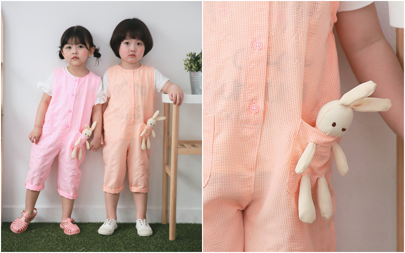 韓國 Coco rabbit - 兔子娃娃連身褲-橘
