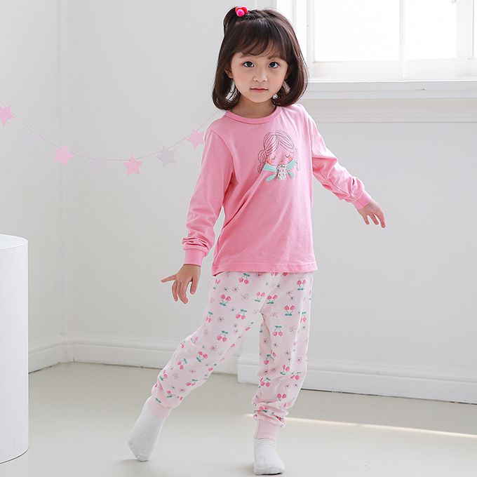 正韓 Cogibu - 極舒適無螢光劑 100% 有機棉幼兒/兒童睡衣/家居服套裝組-小仙子