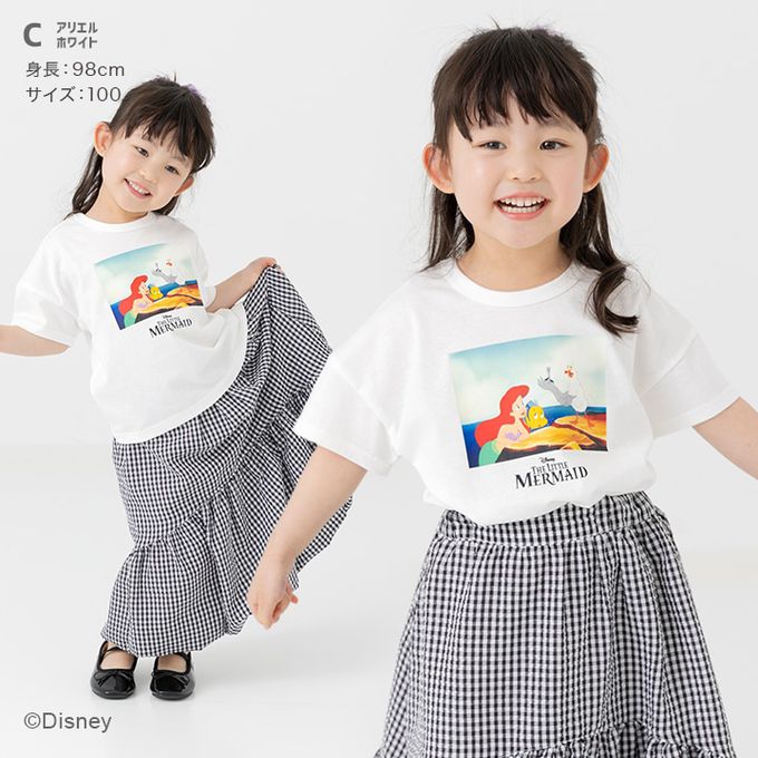 日本 Chil2 - 聯名款 100%棉印花短袖上衣-公主大集合-白