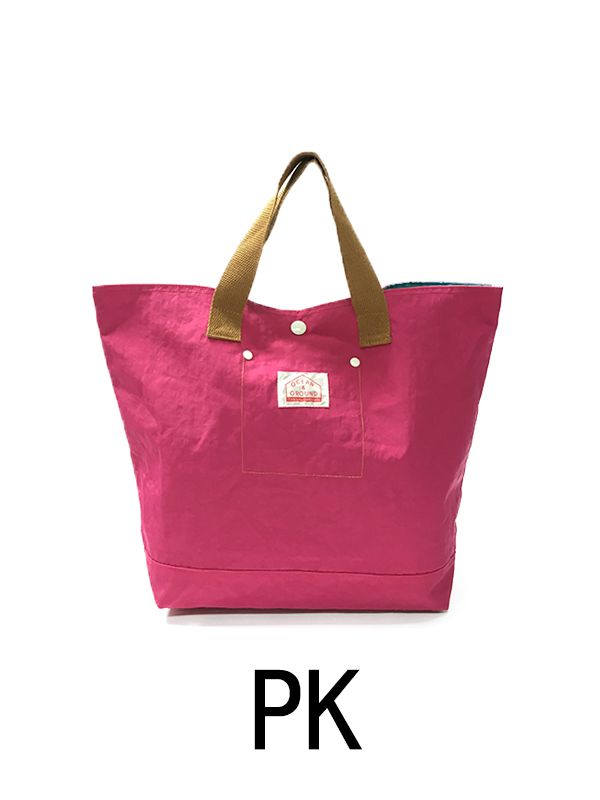 日本 OCEAN&GROUND - 經典休閒大容量手提袋/購物袋-GOODAY 純色-亮黃 YE (33x31x12cm)