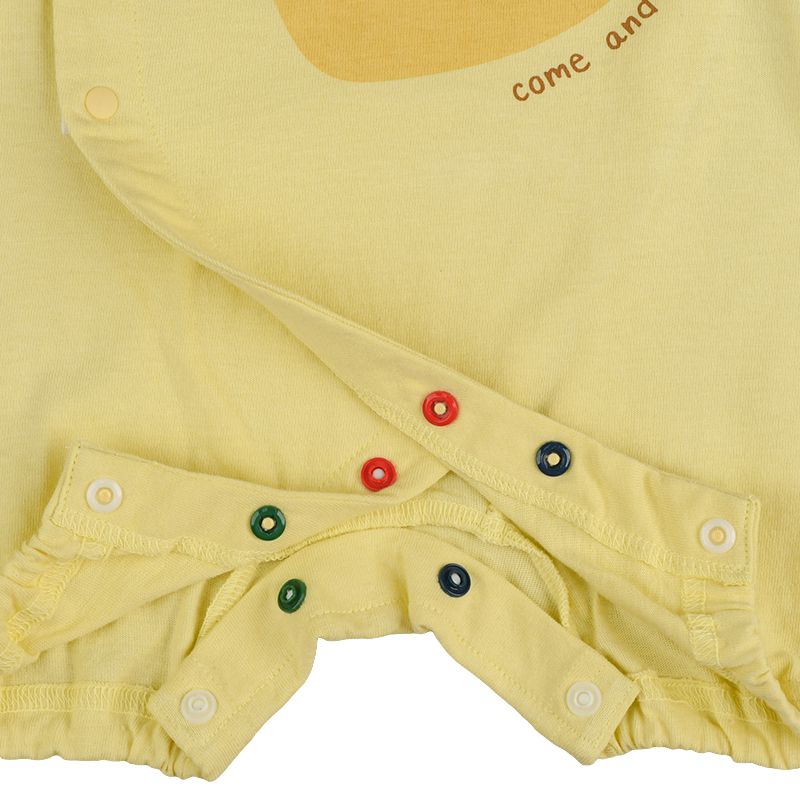 akachan honpo - 短袖兔裝-不露肚款-黃色 (50~60cm)