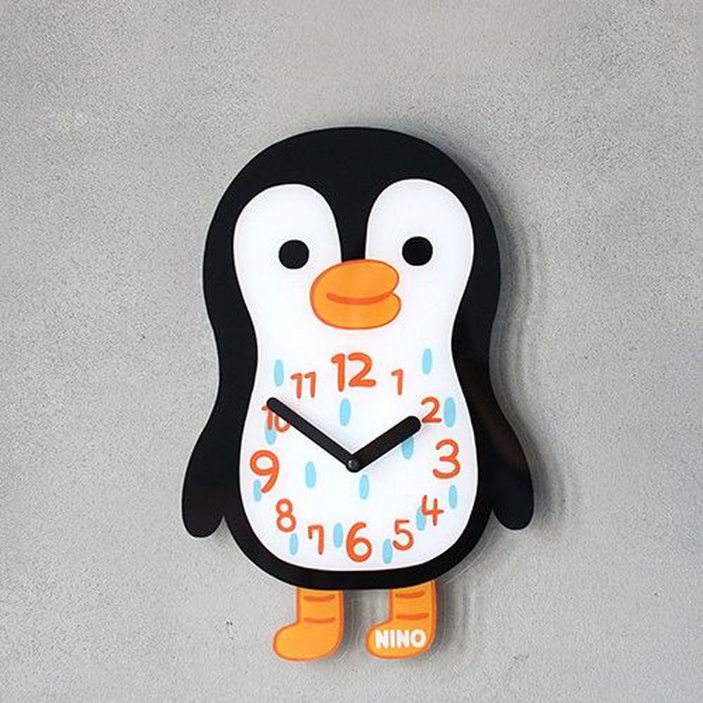 韓國 NINO - 韓國NINO HapPy TimE童趣時鐘-QQ酷企鵝 (24*36cm)