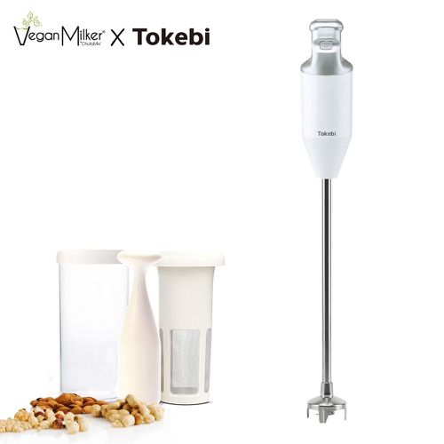TOKEBI 多可必 - 磨豆奶濾+專業型手持攪拌棒/均質機組合-白色