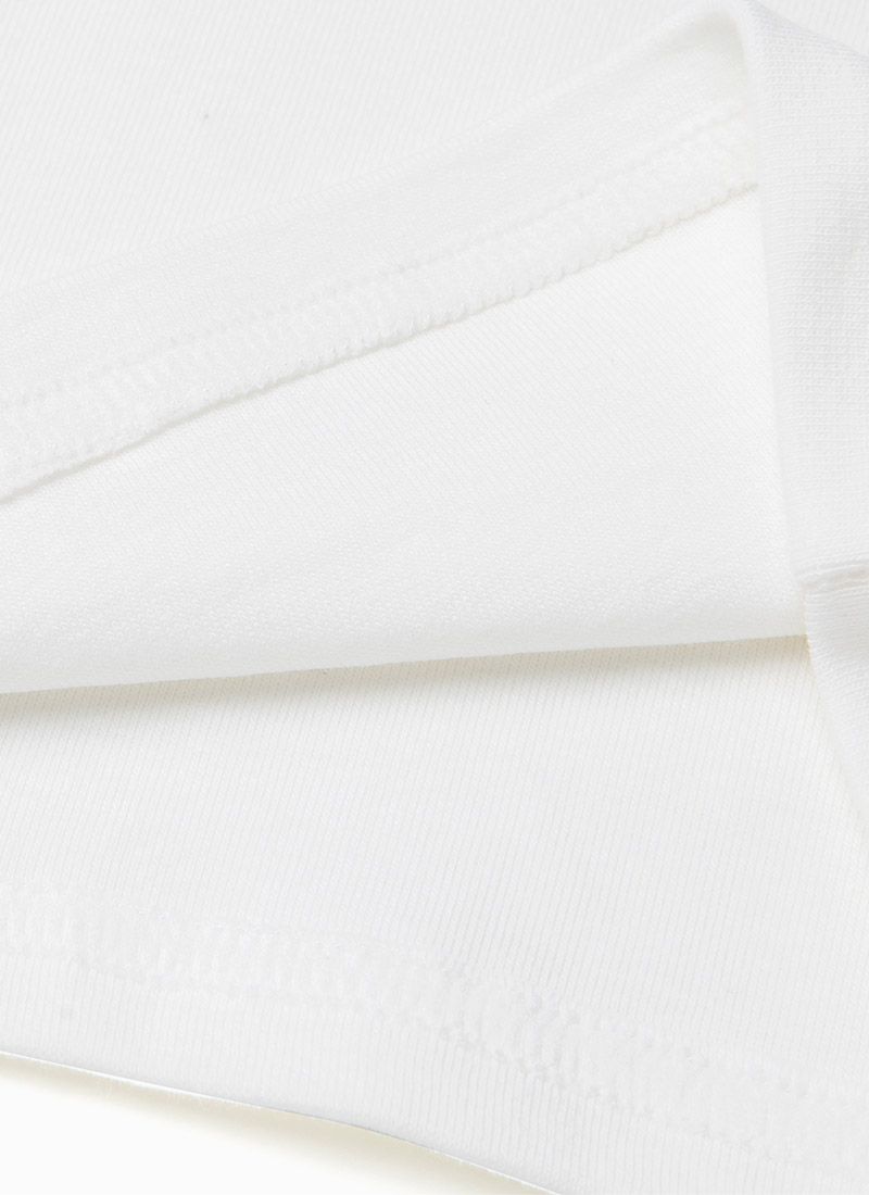 韓國 OZKIZ - 領口蕾絲點綴上衣-白