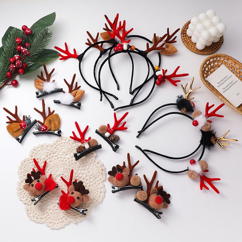 聖誕節造型兒童髮箍-金色鹿角