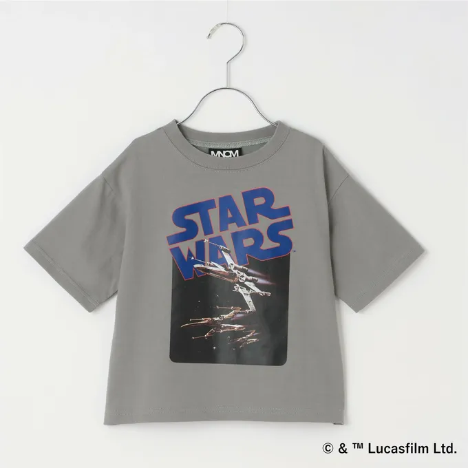 日本 b-ROOM - 限量星際聯名 防污速乾印花短袖上衣-電影場景-炭灰