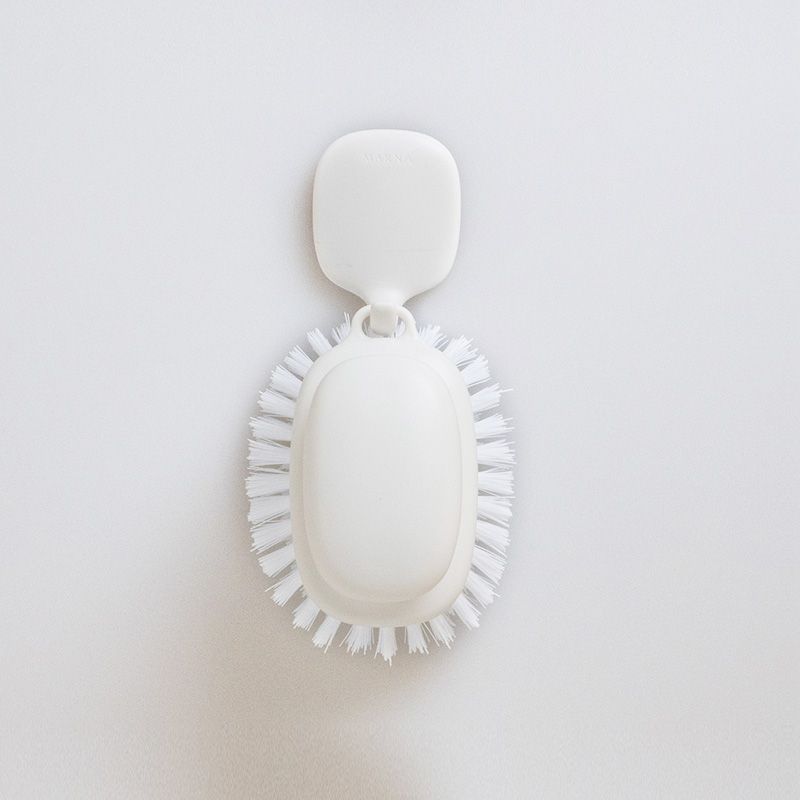 日本 MARNA - 浴廁地板專用 好握清潔刷-白