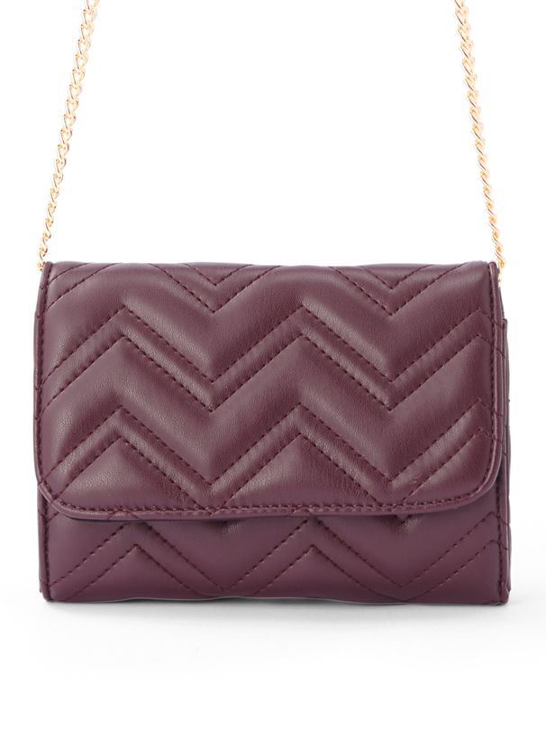 日本 GRL - 絎縫時尚金屬鏈側背小包-淺米 (F)