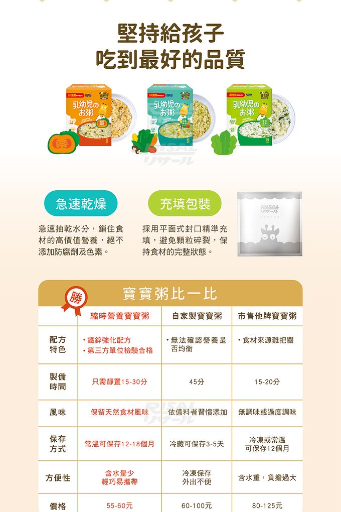 小兒利撒爾Risal - 縮時營養寶寶粥(昆布高湯)-5包/盒
