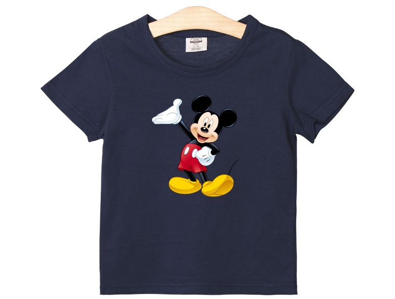 (韓製)正版迪士尼 - 純棉T-哈囉米奇-深藍