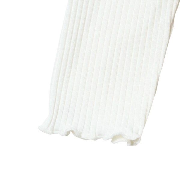 日本西松屋 - 異材質拼接假兩件長袖上衣-格紋-米杏