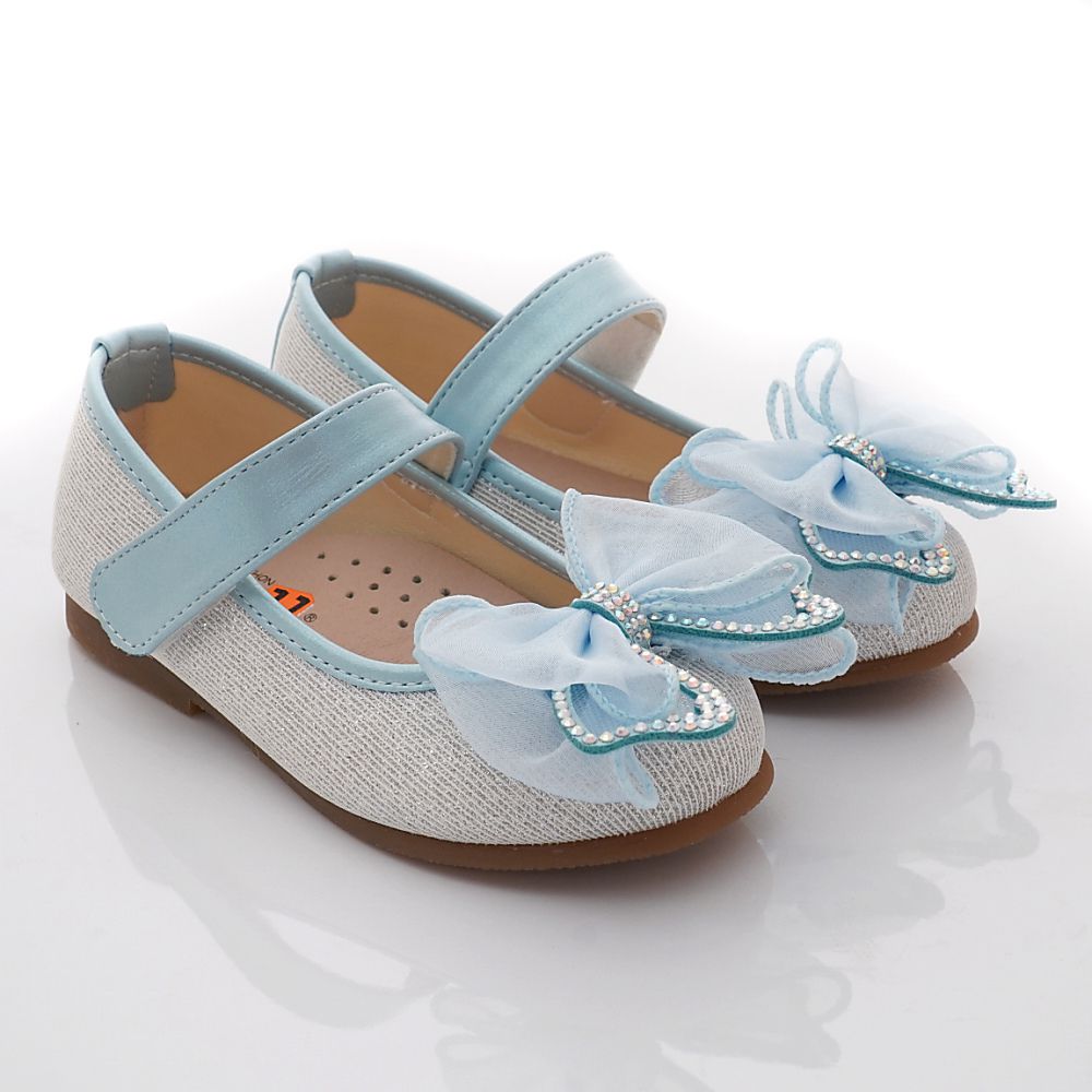 台灣製金蔥蕾絲公主鞋(中小童段)-公主鞋-白