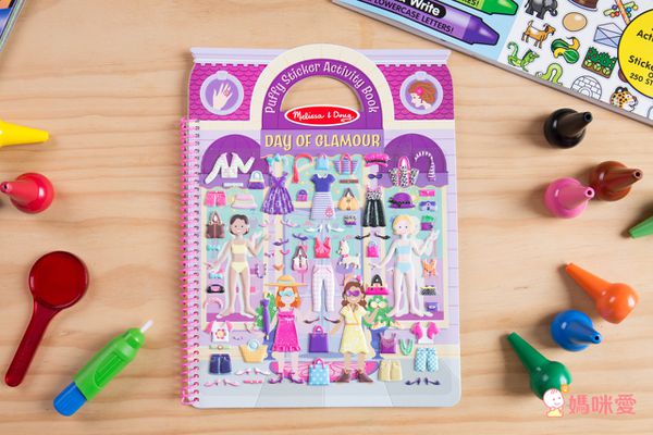 暢銷全美！【美國瑪莉莎】水畫冊＆可重複黏貼貼紙簿