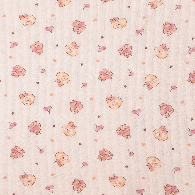 akachan honpo - 長袖家居服 穿衣練習-套頭式 甜點-粉紅色