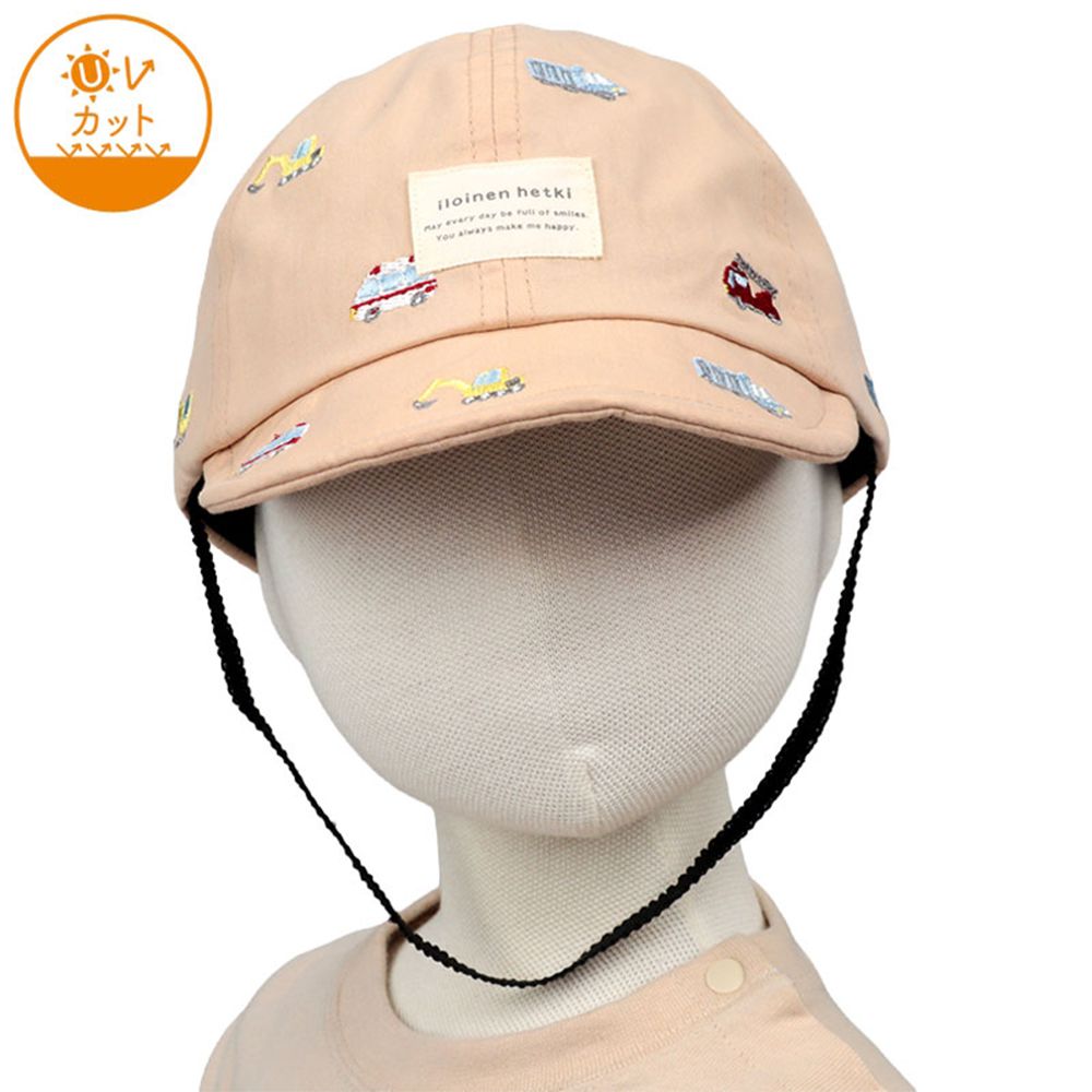 棒球帽-滿版刺繡-淺卡其色