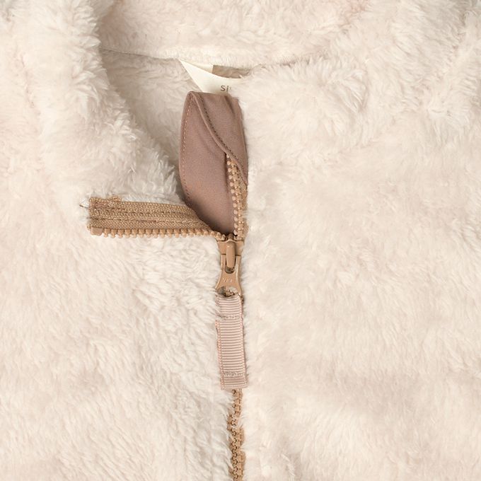 akachan honpo - 刷毛夾克-小貓口袋-象牙白色