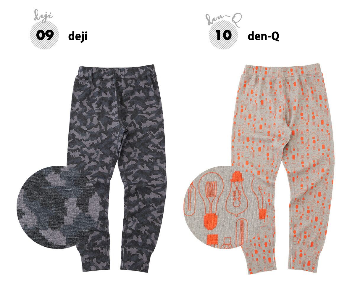 日本服飾代購 - 防蚊加工 繽紛印花薄長褲-露營道具-深灰