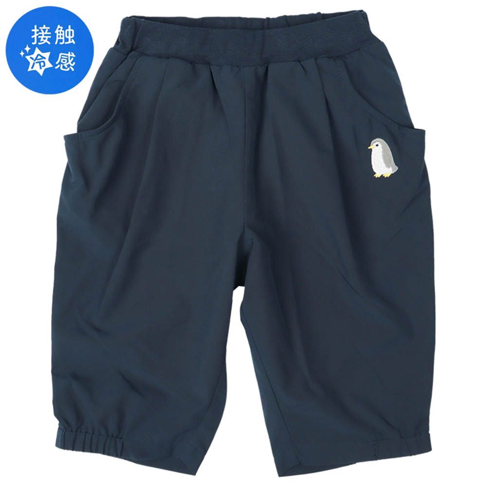 涼感7分褲-深藍色