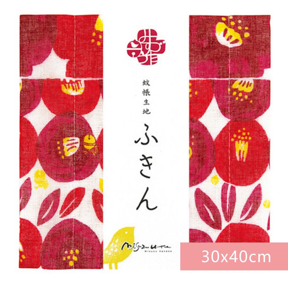 日本代購 - 【和布華】日本製奈良五重紗 方巾-郵便局之椿 (30x40cm)