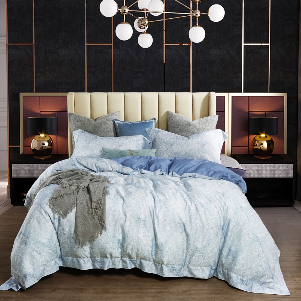 吸濕排汗天絲-立陶宛-雙人床包枕套組(含床包*1+枕套*2)