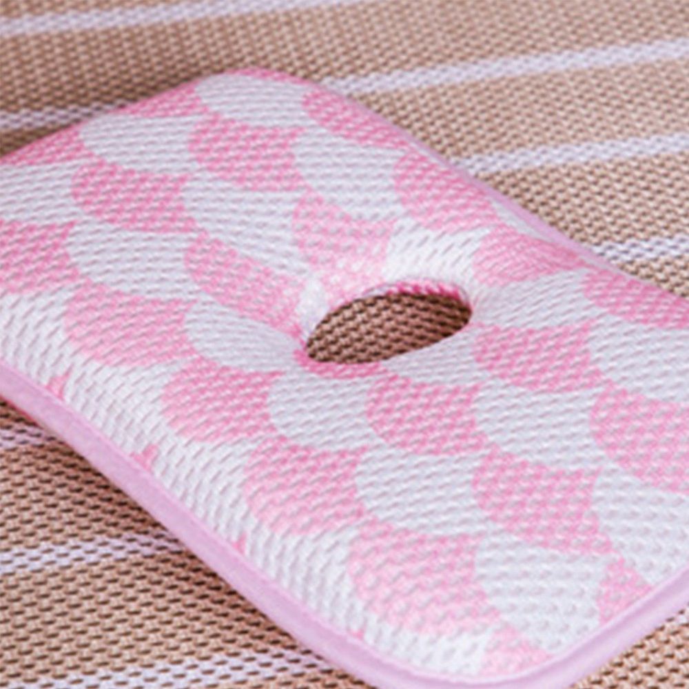 JoyNa - 日本 YODO XIUI-3D 透氣網眼排汗乾爽嬰童護頭/頸枕-粉色